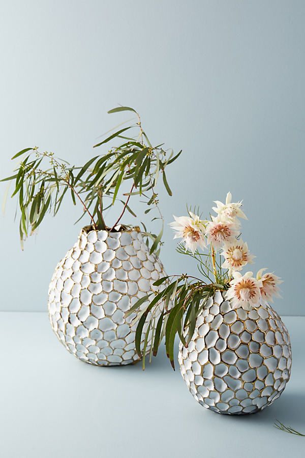 Honeycomb Vase By Anthropologie in Gold Size L | Anthropologie (US)
