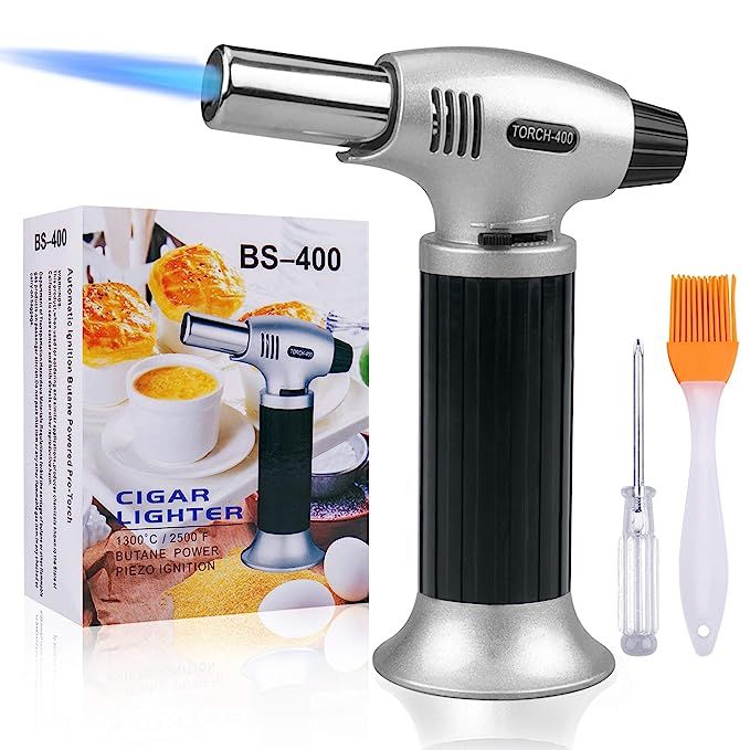 Culinary Blow Torch, Tintec Chef Cooking Torch Lighter, Butane Refillable, Flame Adjustable (MAX ... | Amazon (US)