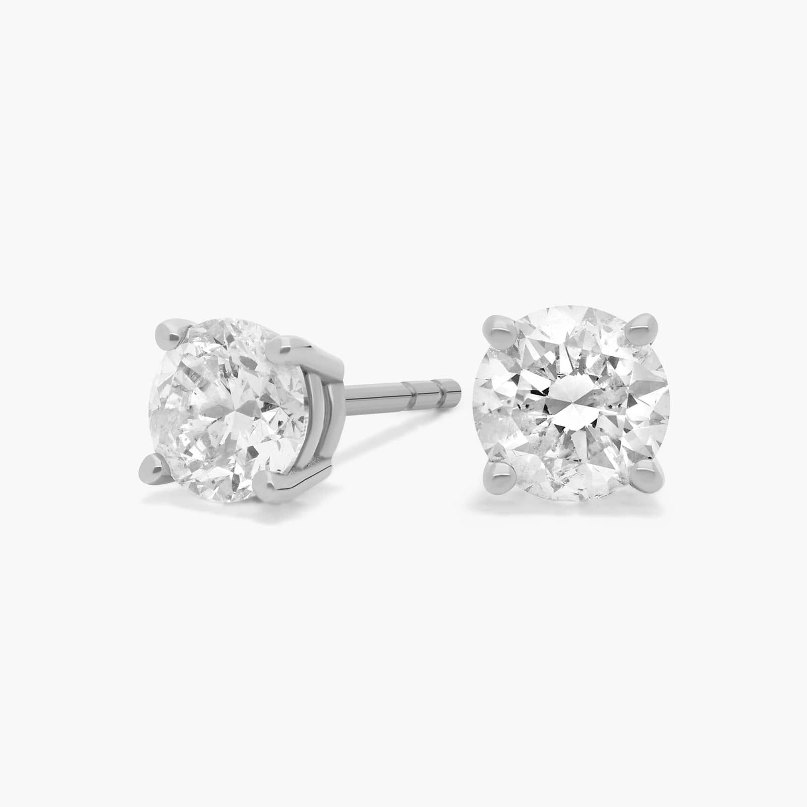 Diamond Stud Earrings in 14k White Gold (1 ct. tw.) | Blue Nile
