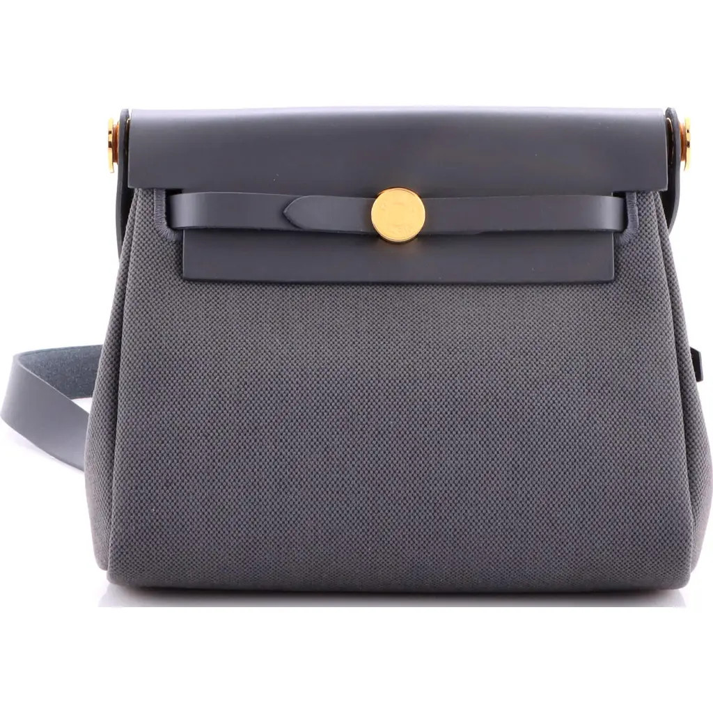 Pre-Owned Hermes Herbag Zip Toile and Leather 20 in Gris Misty at Nordstrom, Size X-Small | Nordstrom
