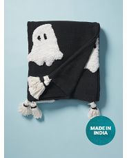 50x60 Hand Woven Ghost Tufted Throw With Tassels | HomeGoods