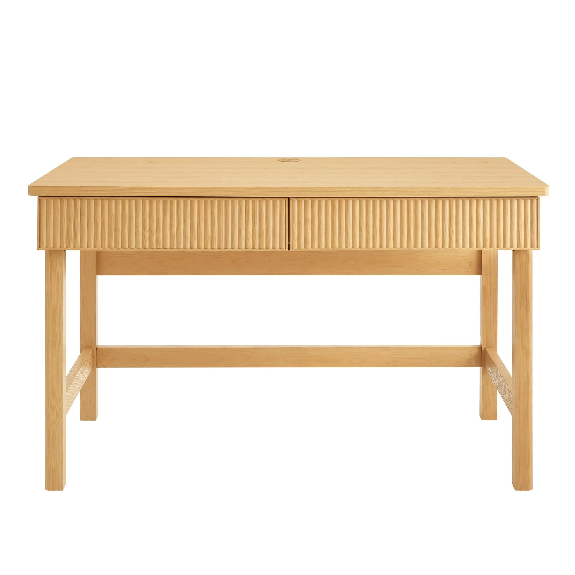 Better Homes & Gardens Lillian Fluted Desk, Natural Pine Finish - Walmart.com | Walmart (US)