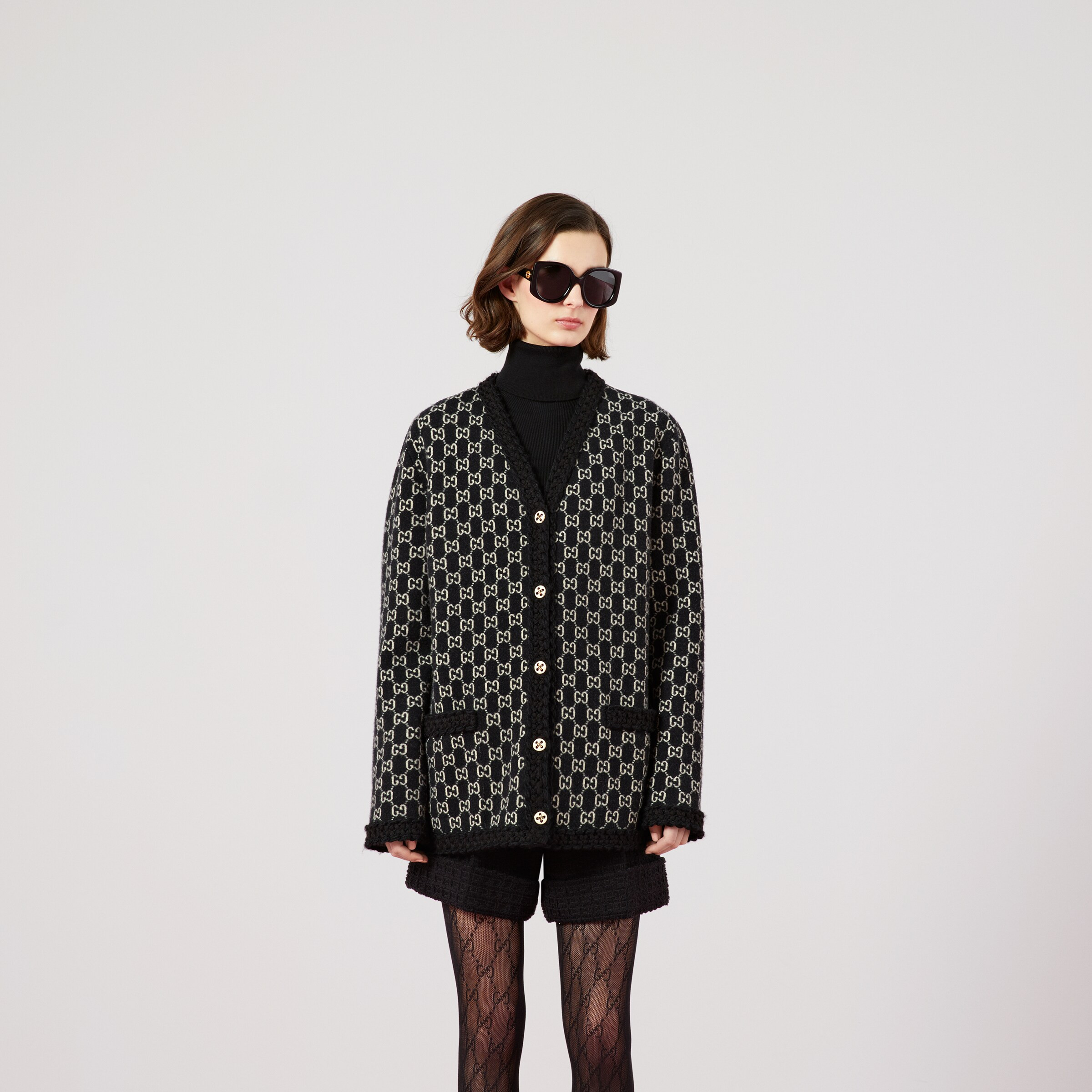 Wool GG jacquard cardigan | Gucci (US)