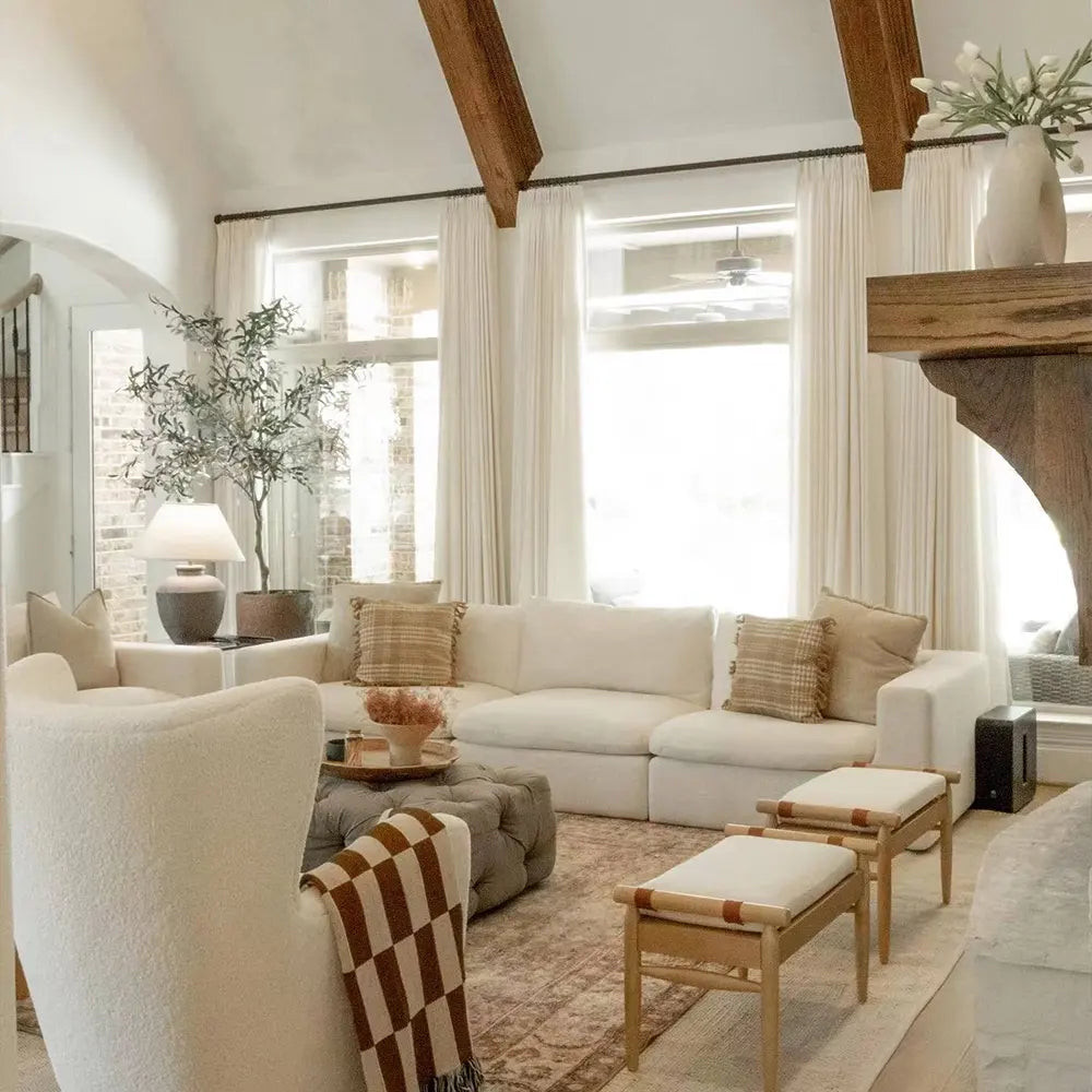 Liz Polyester Linen Drape Pleated | TWOPAGES