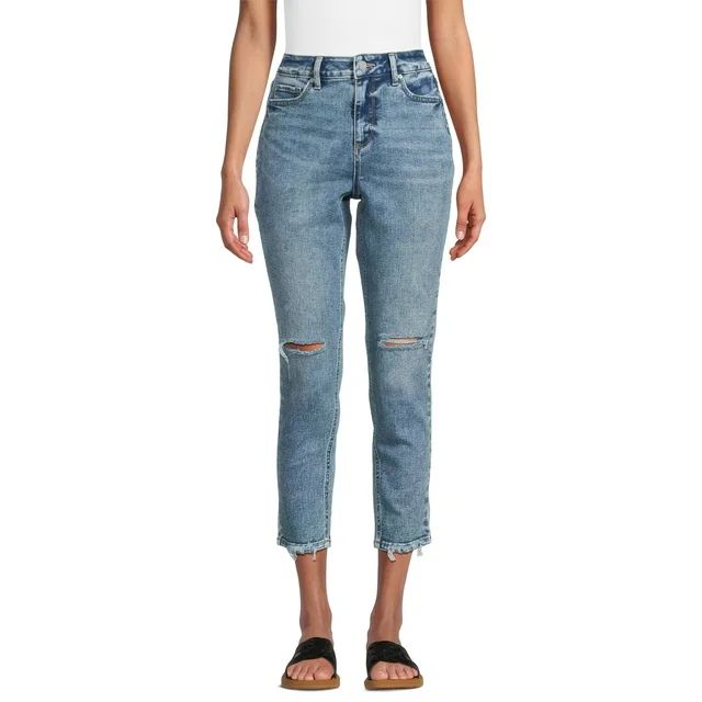 Time and Tru Women's High Rise Mom Jeans, 27” Inseam, Sizes 2-20 | Walmart (US)