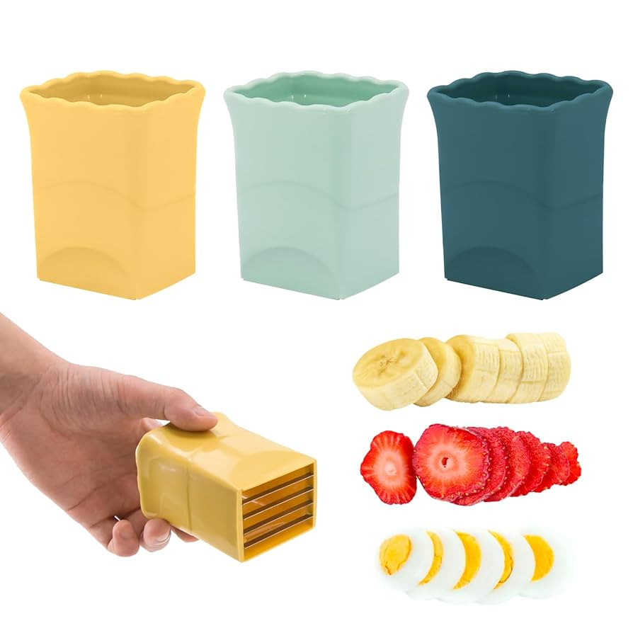 3PCS Strawberry Slicer: Fruit Slicer Cup, Strawberries Cutter Cup, Speed Cutter for Banana Grape ... | Amazon (US)