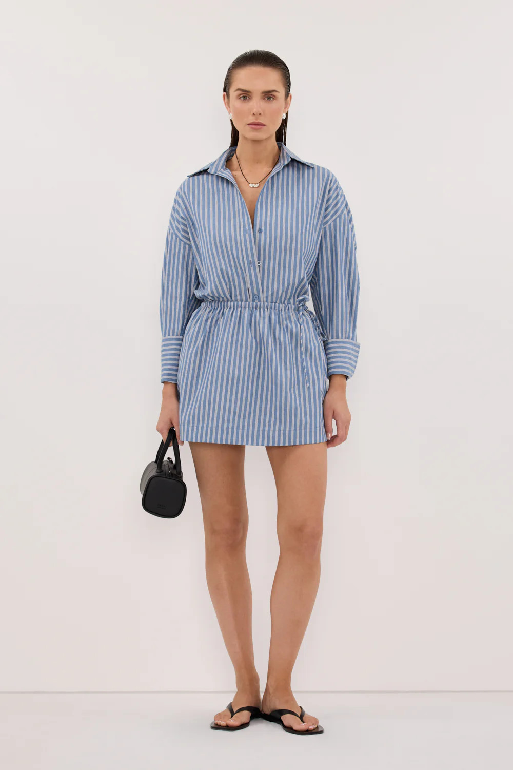 GRACIE BLUE STRIPE SHIRT | DISSH