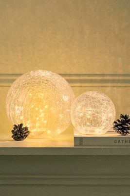 Glowing LED Sphere, Clear | Anthropologie (US)