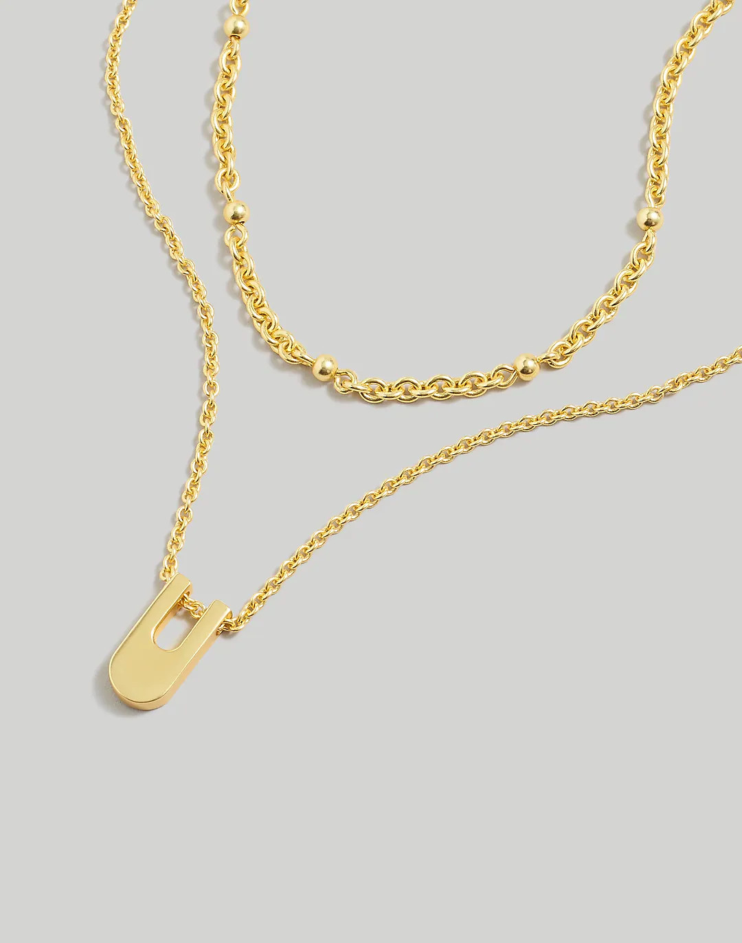 Two-Pack U Pendant Necklace Set | Madewell