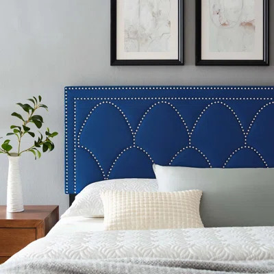 Greta Upholstered Velvet Wingback Headboard