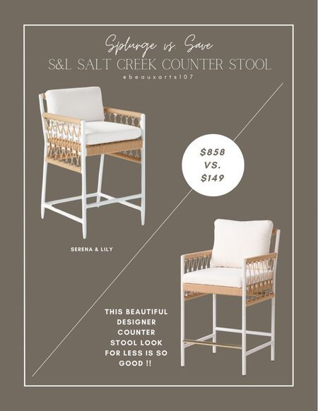 Shop this beautiful Serena and lily look for less counter stool deal! 

#LTKhome #LTKstyletip #LTKsalealert