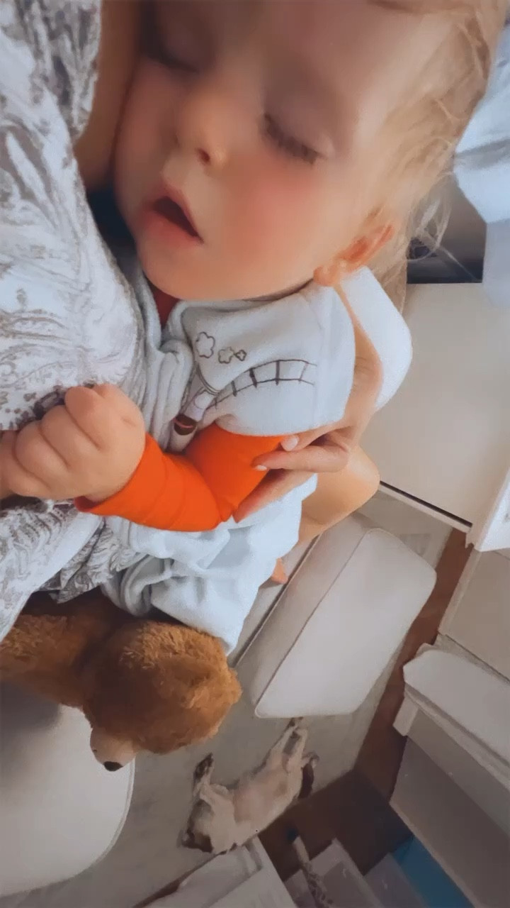 and then came back home and have both of my boys 👼🏼🐶 napping together 😴🫶🏽 #judsonandred 

#LTKfamily #LTKhome #LTKbaby