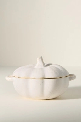 Speckled Stoneware Pumpkin Cocotte | Anthropologie (US)