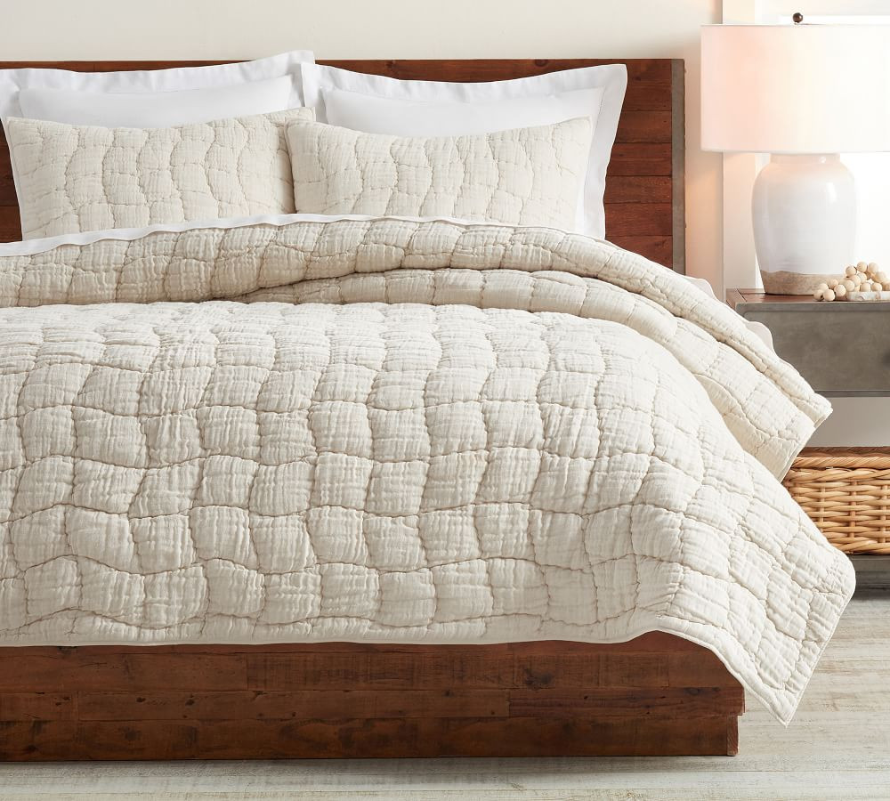 Flax Cloud Handcrafted Linen/Cotton Quilt, King/Cal. King | Pottery Barn (US)