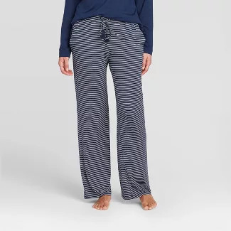 Women's Striped Beautifully Soft Pajama Pants - Stars Above™ Navy M | Target