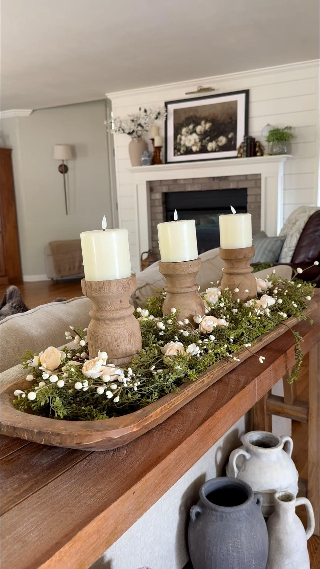 This dough bowl centerpiece has my whole heart right now 🌸 There is something about a long dough bowl tray styled for spring that just feels so warm and intentional. I layered in some lush garland as the base, added pretty spring flowers, a few stems of Pip berries for that natural texture, and finished it off with candles for the coziest glow. The result is this effortlessly beautiful centerpiece that looks like it took forever but came together so quickly. If you have a dough bowl and haven't styled it for spring yet — this is your moment.

 #DoughBowl #CenterpieceDecor #SpringCenterpiece #TableDecor #DoughBowlDecor #SpringHome #HomeDecorInspo #SeasonalDecor

#LTKSpringSale #LTKHome #LTKSeasonal