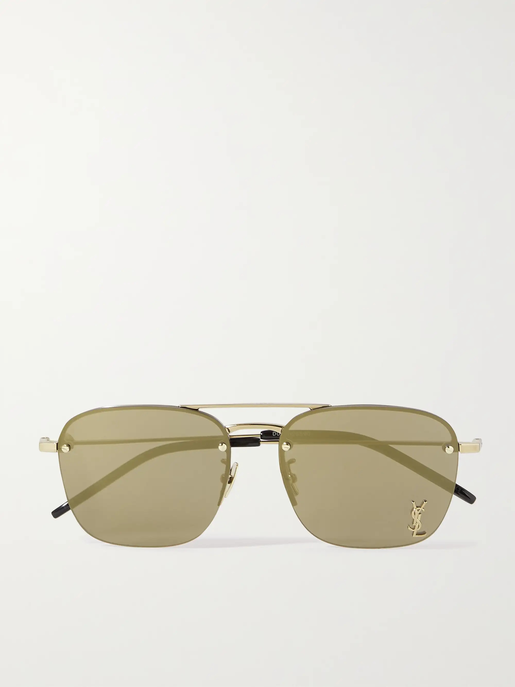 Embellished aviator-style gold-tone sunglasses | NET-A-PORTER (US)