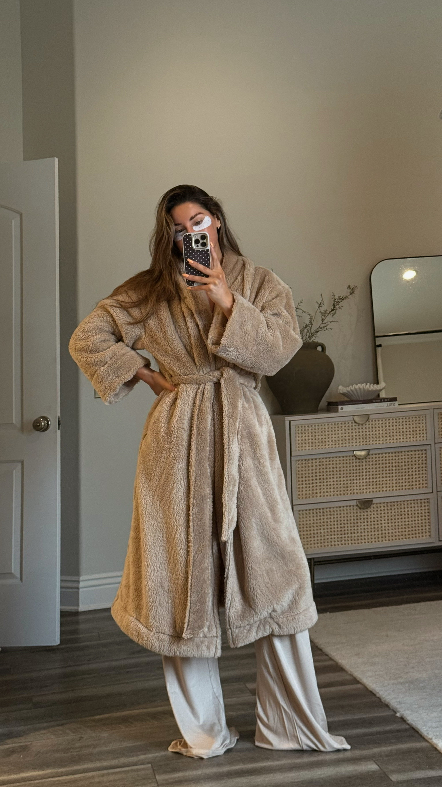 Wearing my cozy new robe and lounge wear set. ☺️ 

 #LTKmorningroutine #LTKselfcare