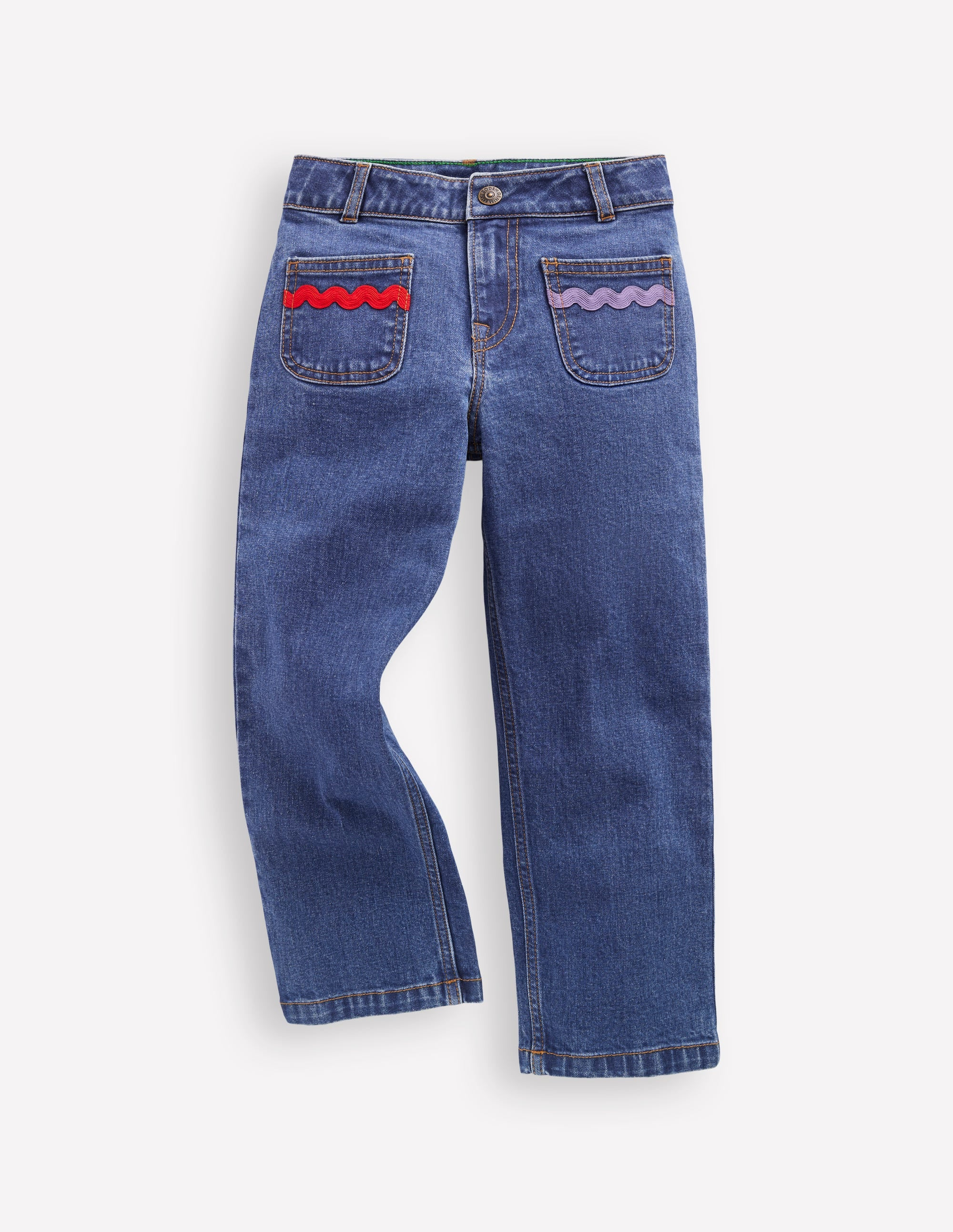 Patch Pocket Pants-Midwash Denim | Boden (US)