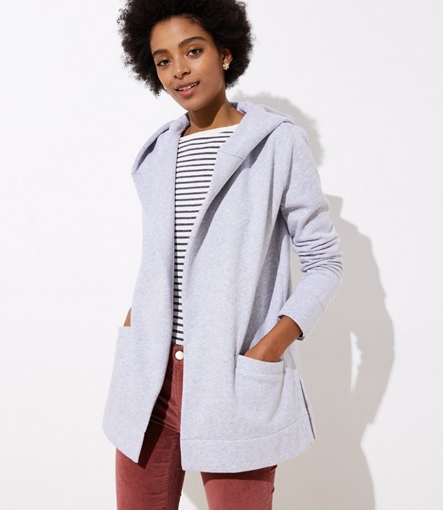 Terry Open Hoodie | LOFT | LOFT