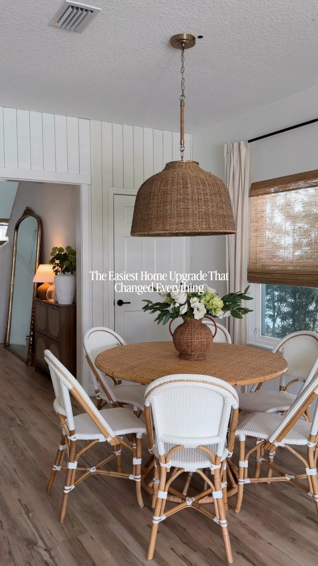 I went with the Elevated Coastal Woven Wood Shades
• Color: Serenity Sand
• Mount Type: Inside
• Lift Style: Cordless (so easy + clean look)
• Valance: 6” Valance
• Liner: No Liner (lets in the prettiest natural light)
• Built-In No Drill
And the best part… no drill needed they are SO easy to installyou literally just push them right into place. It doesn’t get simpler than that.

You can use my code HOMEOFUANDME5 for an extra 5% off sitewide on top of any sales 🤍



#LTKdayinmylife #LTKSeasonal #LTKHome