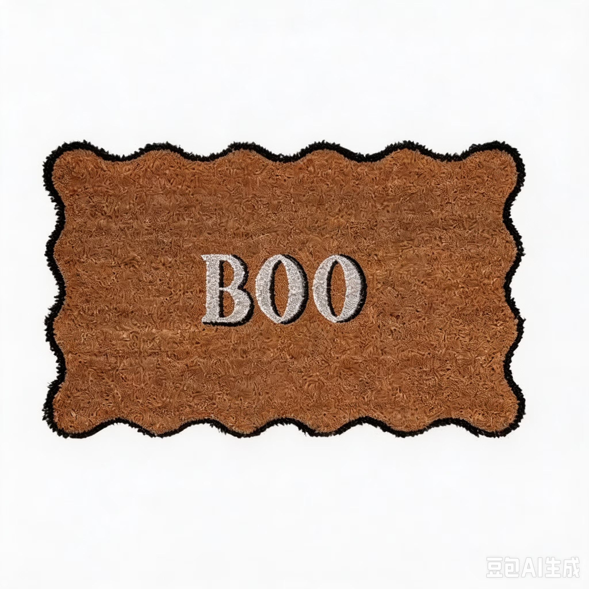 Scalloped Edge BOO Doormat Halloween Front Door Decor 18x30 Outdoor Coir Welcome Mat Fall Rug | Walmart (US)