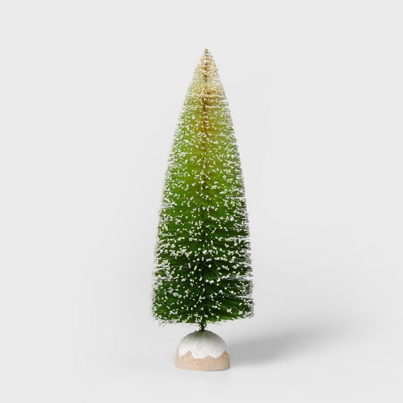 12in Large Green Bottle Brush Christmas Tree Decorative Figurine - Wondershop™ | Target