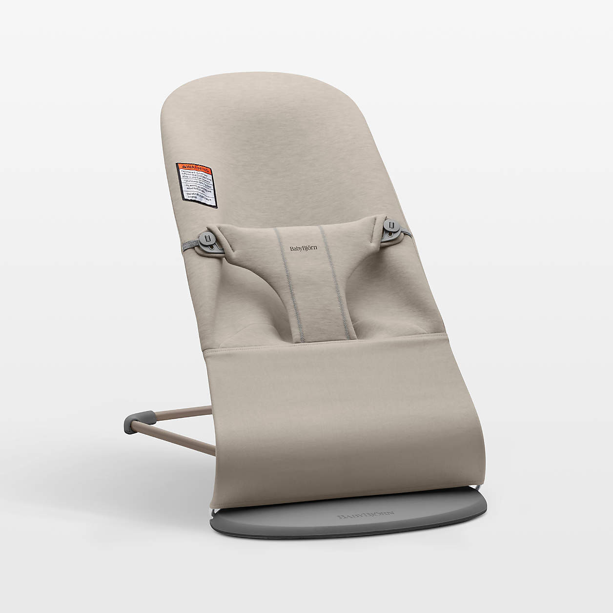 BABYBJ\u00d6RN Bouncer Bliss Jersey Sand Grey Baby Bouncer Chair + Reviews | Crate & Kids | Crate & Barrel