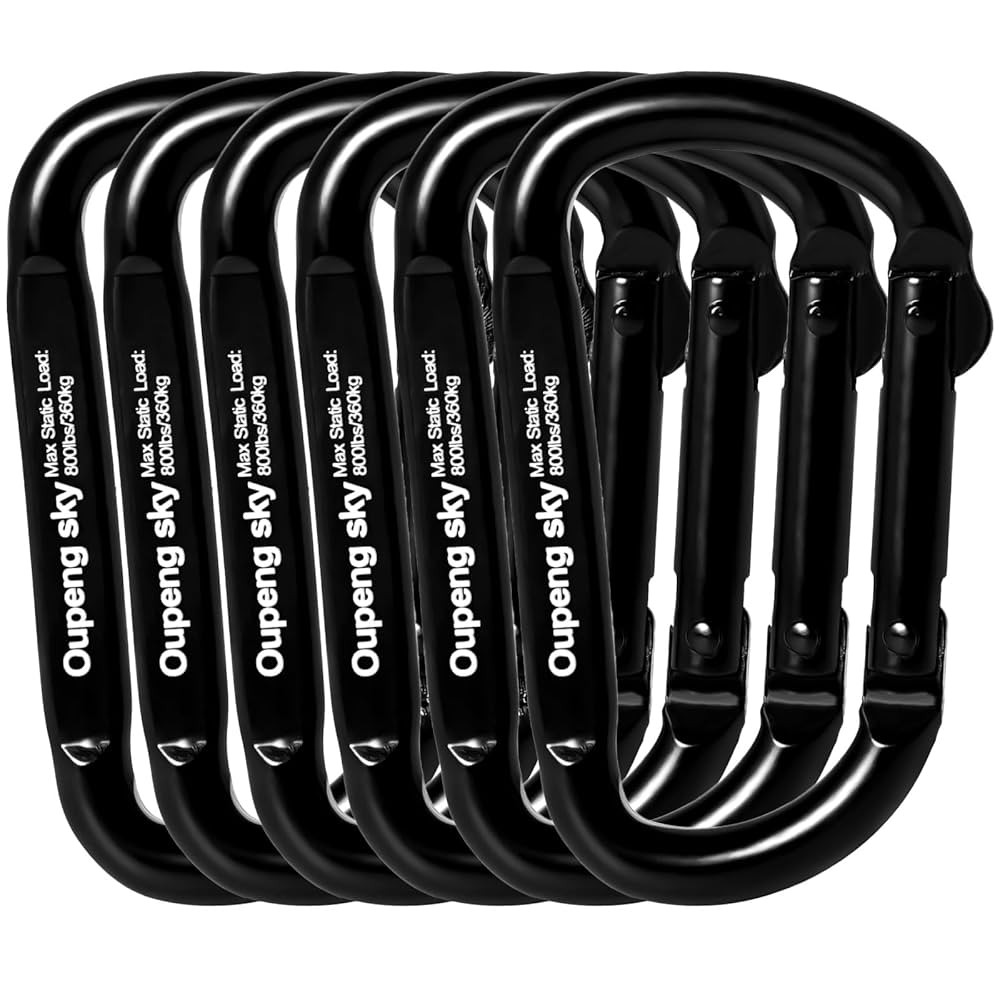 Carabiner Clip - Heavy Duty Carabiners Carabeaner D Ring Shape,Key Chain Clip Hook,Keychain Clip,... | Amazon (US)