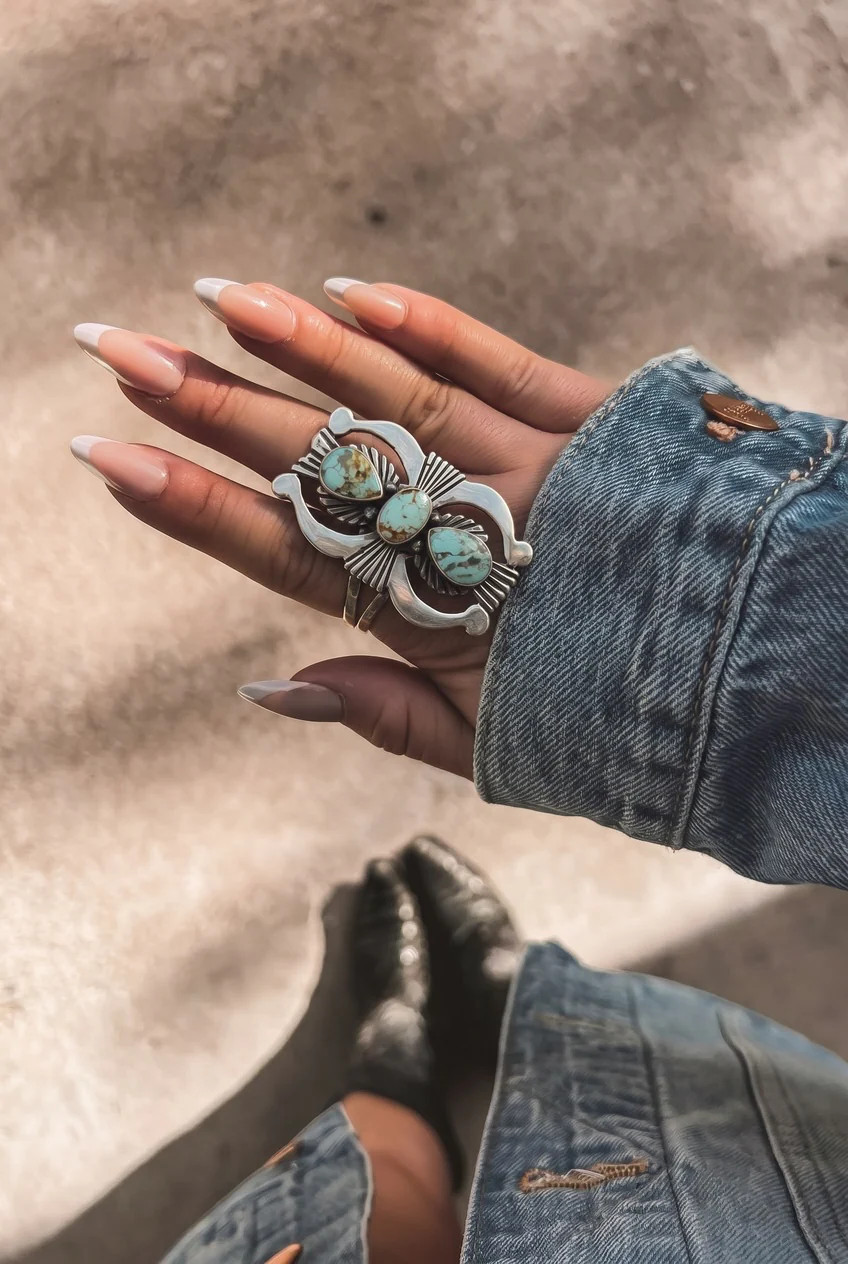 Indio Kingman Turquoise Ring | Glitzy Bella