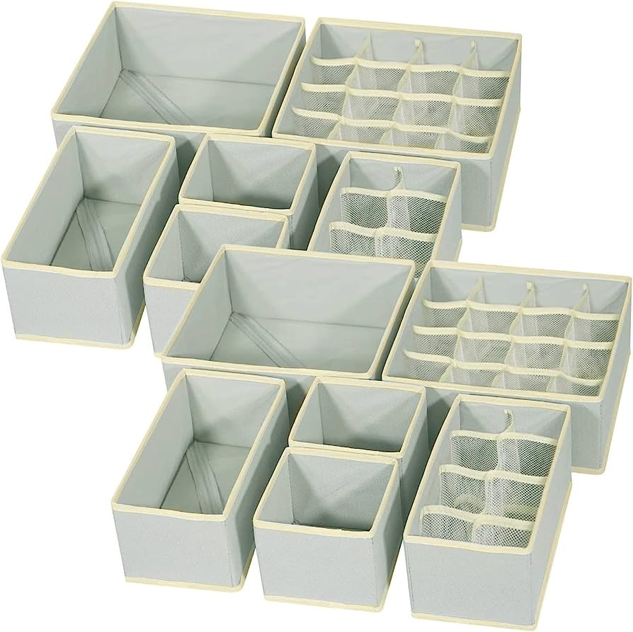 12 Pack Drawer Organizer Foldable Closet Organizer and Closet Dresser Organizer Storage Baskets B... | Amazon (CA)
