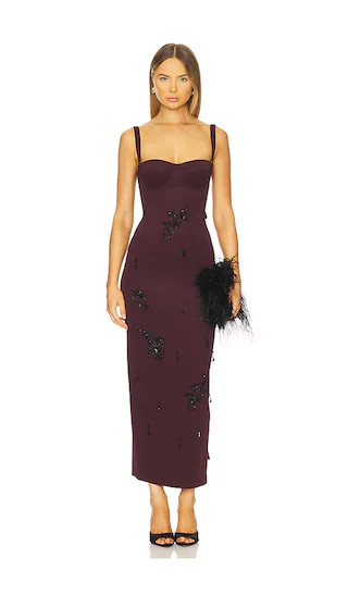 Long Bustier Dress in Aubergine | Revolve Clothing (Global)