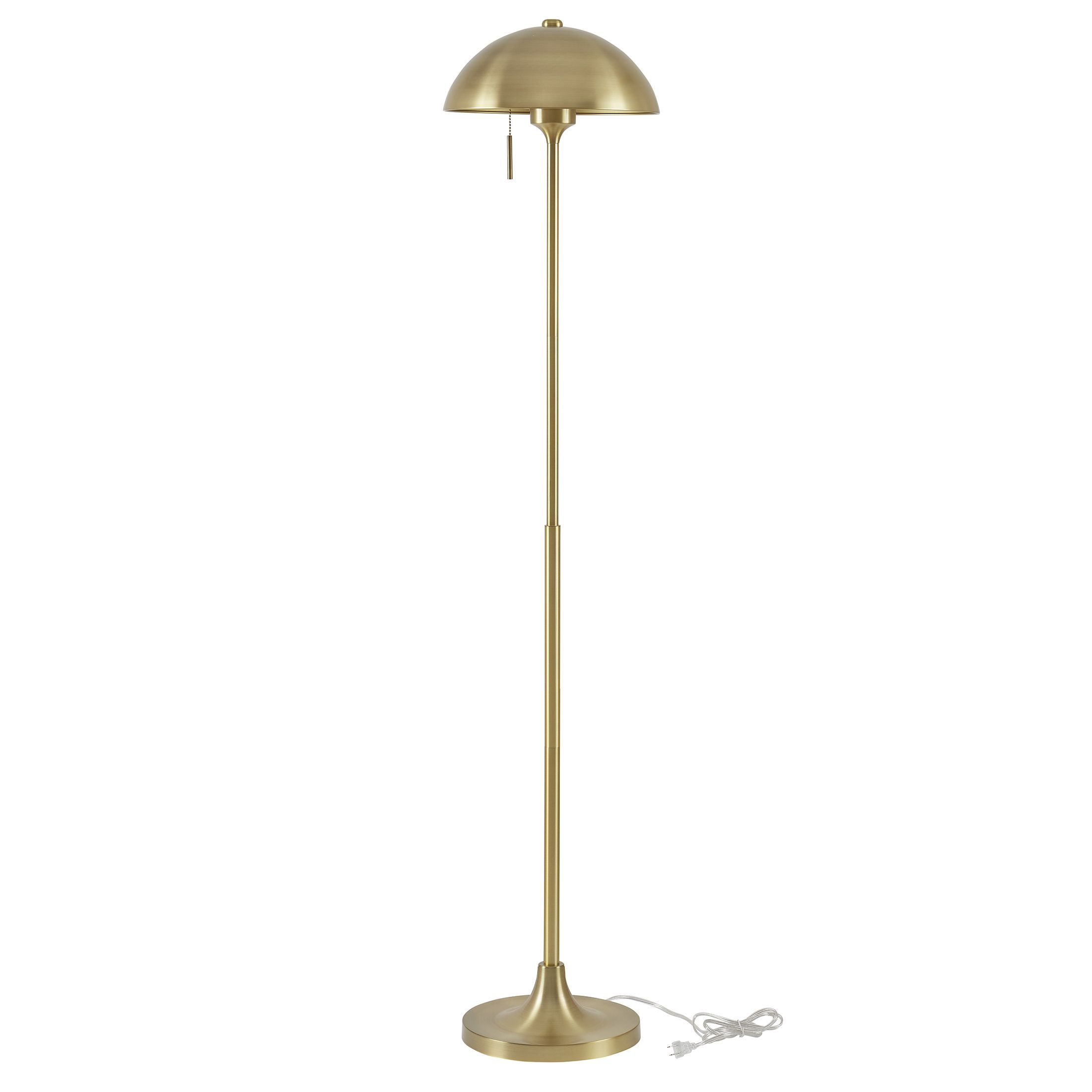 Better Homes & Gardens 62" Modern Dome Adult Floor Lamp, Brass | Walmart (US)