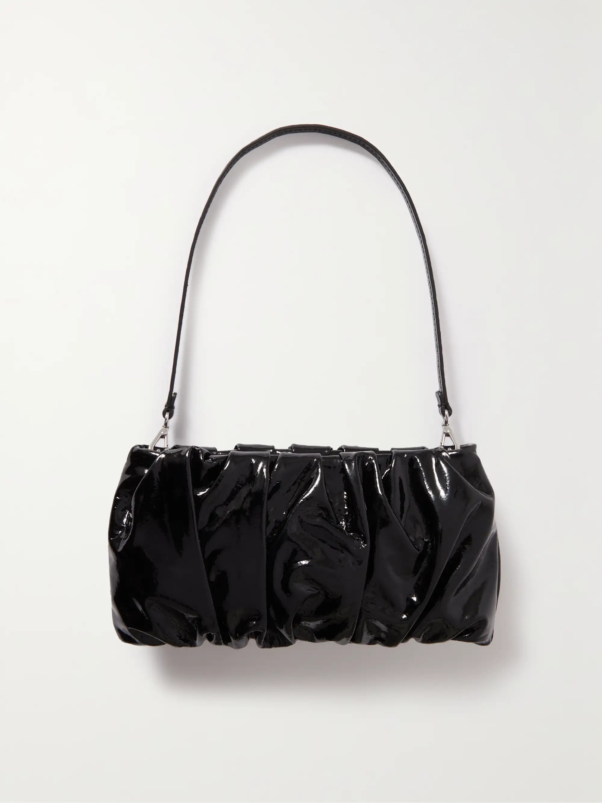 Bean gathered patent-leather shoulder bag | NET-A-PORTER (US)