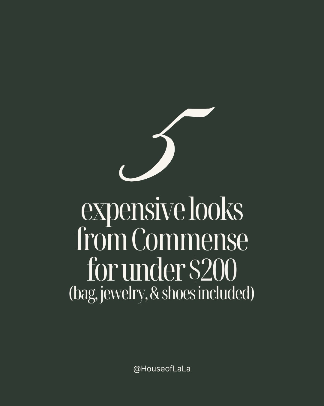 $200 or less for a full outfit including bag, shoes, and jewelry… don’t believe me? Click and add it up! @commense 🙏

Things that look like D&G, Paco Rabanne, Tom Ford, Balenciaga, Khaite, and more… but for less. 