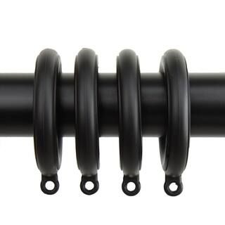 Black Plastic Curtain Rings (Set of 10) | The Home Depot