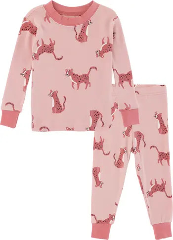 FIRSTS by Petit Lem Kid's Cheetah Print Pajama 2-Piece Set | Nordstromrack | Nordstrom Rack