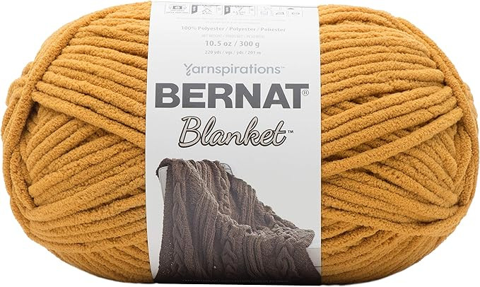 Bernat Blanket Yarn, 10.5 oz, Burnt Mustard, 1 Ball | Amazon (US)