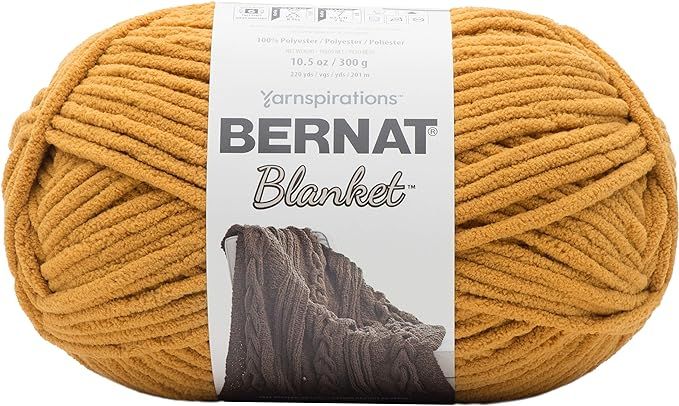 Bernat Blanket Yarn, 10.5 oz, Burnt Mustard, 1 Ball | Amazon (US)