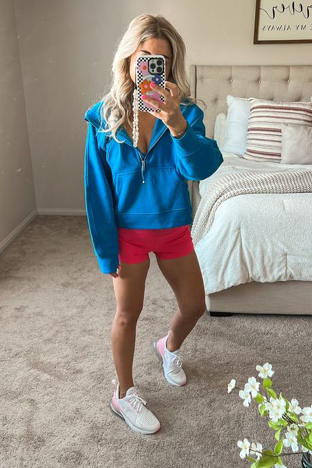 Lululemon outfit
Scuba hoodie xs 
Speedy shorts in high rise 
Pink Nike air max tts

#LTKFind #LTKunder100 #LTKshoecrush