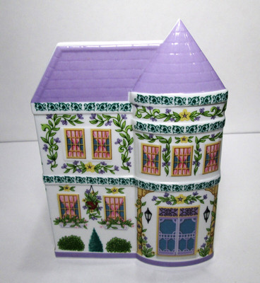Lenox Village Planter Purple Roof Fine Porcelain Victorian Houses Taiwan 1996 | eBay US