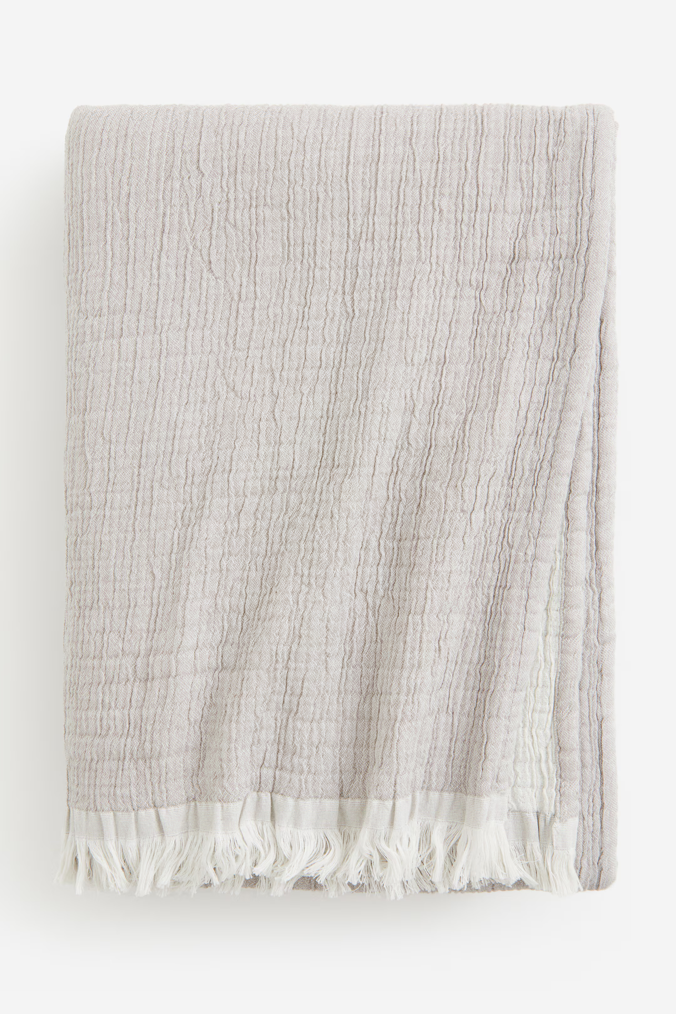 Fringed bedspread - Light mole - Home All | H&M GB | H&M (UK, MY, IN, SG, PH, TW, HK)