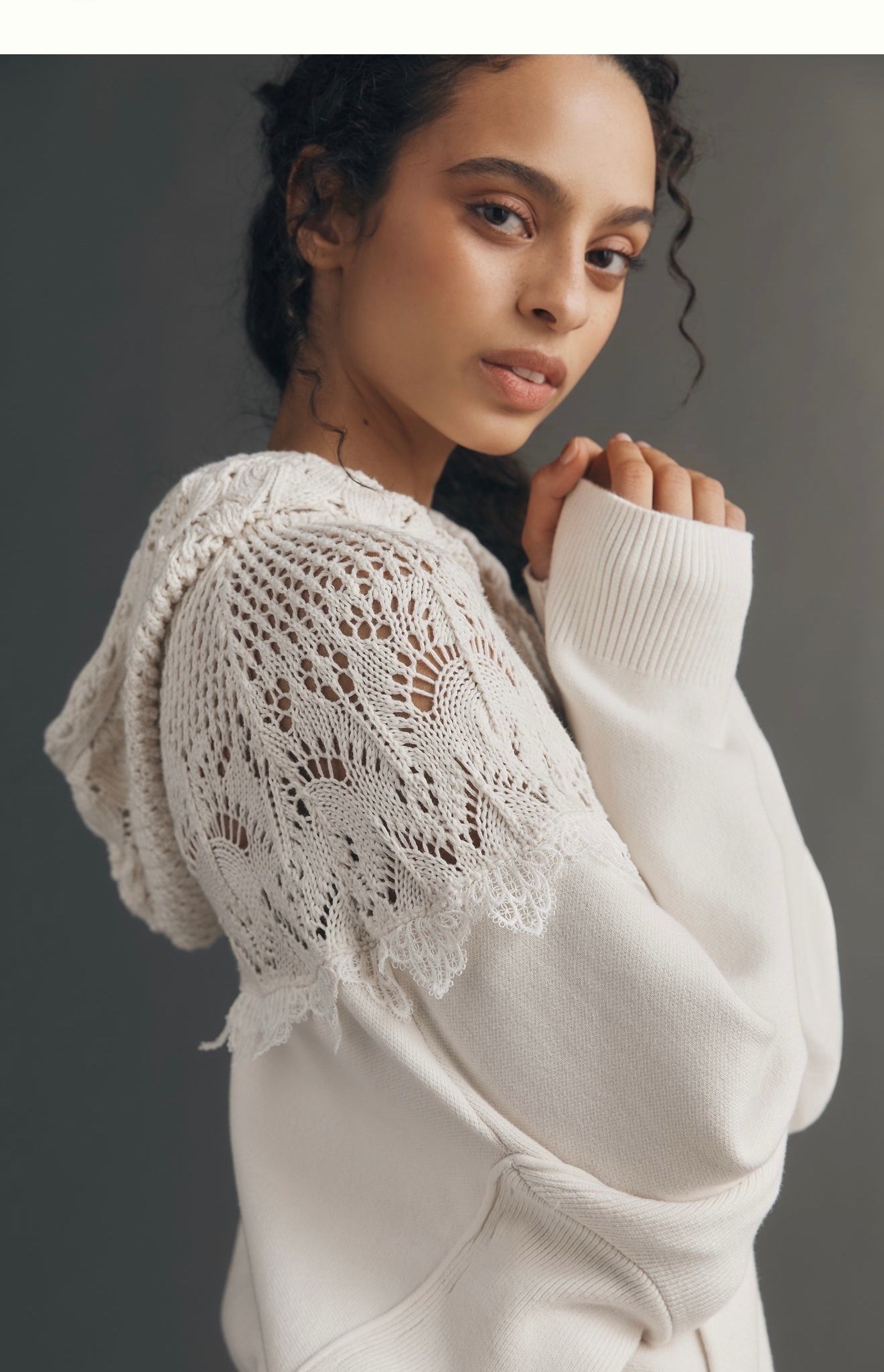 By Anthropologie Lace Trim Hoodie

#LTKootd #LTKTravel #LTKWorkwear
