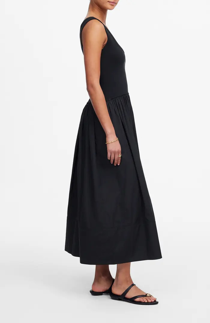 Madewell Mixed Media Scoop Neck Maxi Dress | Nordstrom | Nordstrom