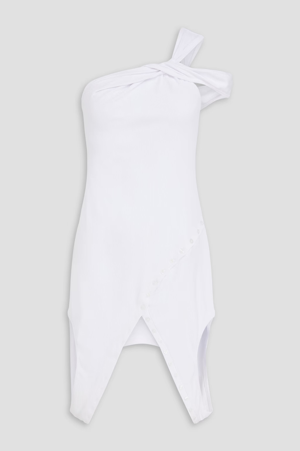 Alessia one-shoulder ribbed jersey top | The Outnet (US and CA)