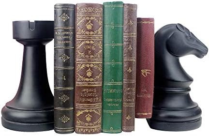 Decorative Bookends Chess Bookends, Black Book Ends Heavy Book Supports, Unique Bookends Decor fo... | Amazon (US)