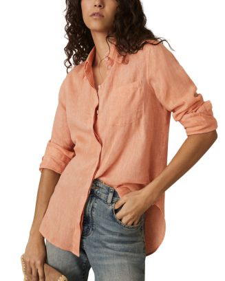 REISS Linen Button Front Shirt  | Bloomingdale's Women | Bloomingdale's (US)