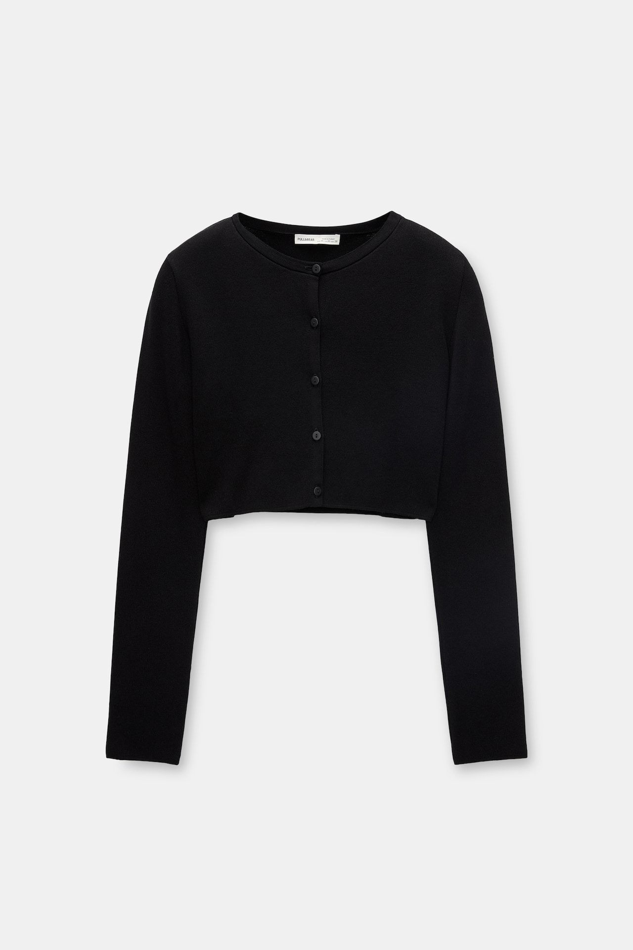 Knit cropped cardigan with buttons | PULL and BEAR UK