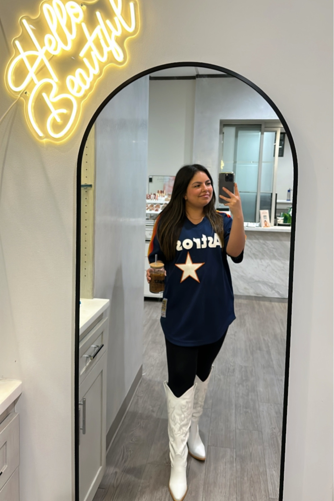 Game Day outfit 
Baseball jersey 
Halloween cups 
Glass cup 
White boots
Amazon shoes 
Amazon boots 

#LTKHolidaySale #LTKfindsunder100 #LTKSeasonal