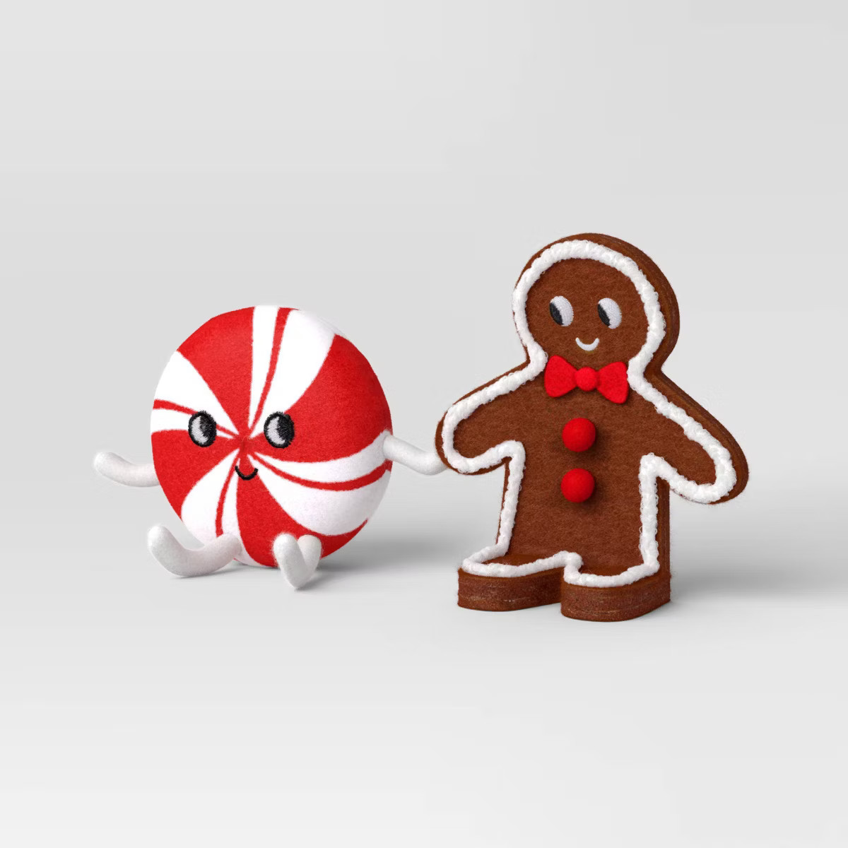 Christmas Felt Duo Figural Peppermint and Gingerbread Man - Wondershop™ | Target